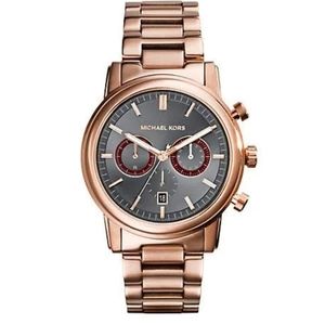 Michael Kors MK-8370 Pennant Chronograph Grey Dial Rose Gold Watch
